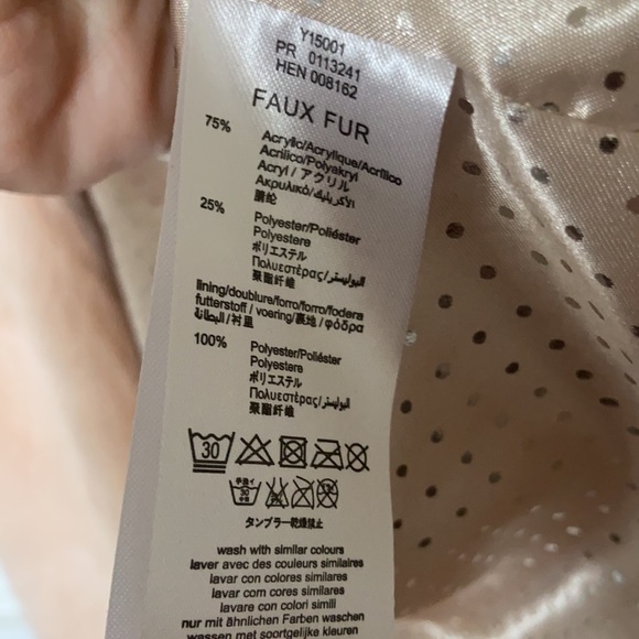 Blush Faux Fur Capped Sleeve Vest Size 6 -like new - Picture 5 of 5